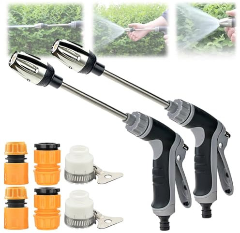 Hidrolavadora Waterblitz, Boquilla de Alta presión Waterblitz, limpiadora de Alta presión Potente para Cualquier Manguera de jardín, Boquilla de Manguera Water Blitz, Pistola(2PCS Style 1)