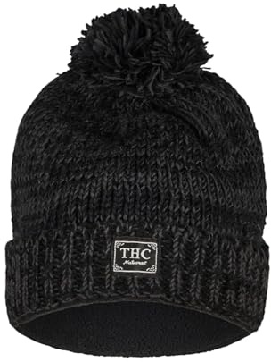 THC Schafwoll Pudelmütze 809 anthrazit | Schafwolle | Strickmütze | Pudelmütze | Woll-Mütze | Schafwollmütze | Wintermütze