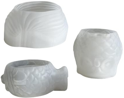 3 stampi creativi a forma di animale per vasi, stampi in silicone flessibile per gesso e calcestruzzo ornamento stampi per colata in calcestruzzo