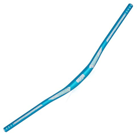 Manillar de bicicleta de montaña de 31,8 mm, manillar elevador de bicicleta de aleación de aluminio, 720 mm/780 mm, barra de bicicleta MTB extra larga (azul, 720 mm)