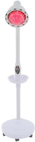 ureggvbu 275W Infrarotlampe 10Gang Rotlicht Lampe 360° Drehbar Infrarotlampe Medizinisch mit Fernsteuerung 5 Allrichtungsräder, Rotlichtlampe Wärmelampe 0-115℃ Temperatur-Einstellber