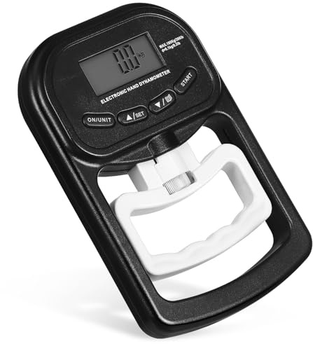 NIYANGLE Tester di Forza di Presa Ricaricabile Digitale 180kg, Dinamometro Palmare per Allenamento e Riabilitazione, Misuratore Compatto per Forza Mano Sport e Fitness