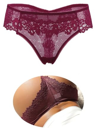 ohmydear String tanga stora storlekar Brasilien damer trosor sexiga underkläder låg midja trosor damer spets trosor bikini trosor för kvinnor S–XXL