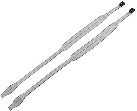 GANAZONO Lot de 2 Dragonnes pour Bâtons de Ski et Randonnée en Nylon Blanc, Légères et Ajustables Mécanisme de Libération Rapide, pour Sports d'hiver
