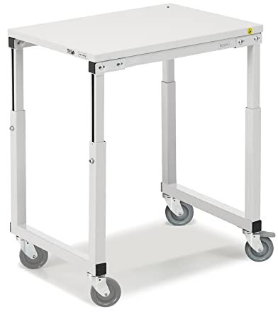 Treston Tischwagen SAP507 ESD höhenverstellbar für die Elektronikindustrie, 700 x 500 mm