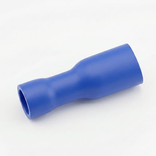 Lumonic 25x Flachsteckhülse 1,5-2,5mm² | für Flachstecker 0,8 x 4,8mm | vollisoliert | Kabelverbinder ohne Löten | Kabelschuh aus Messing verzinnt | KFZ, Maschinenbau