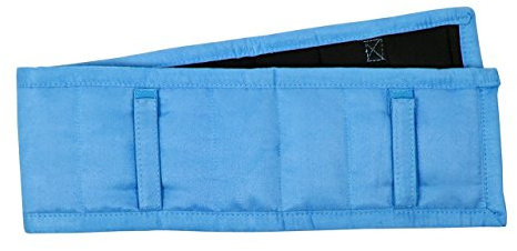 QHP Longier-Schabracke Longier Pad Synthetik mit Gurtschlaufen und Klettverschluss viele Farben (Pony, Sky)