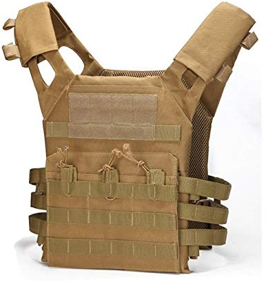 Homeilteds Militaire Tactique De Transporteur Thoracique Gilet Airsoft Sports Armure De Corps De Paintball for L'équipement De Chasse Waistcoat (Color : Sand)
