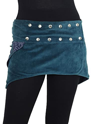 PUREWONDER Damen Zipfel Wickelrock Samt Nierenwärmer sk23