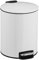 Relaxdays Poubelle de Salle de Bain, 5 L, Seau intérieur Amovible, métal, Poubelle à pédale, Blanche