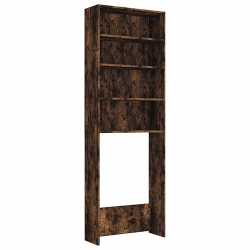vidaXL Mobile per Lavatrice Rovere Fumo 64x24x190 cm