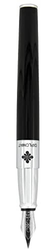 DIPLOMAT CLR Füllhalter Lack Schwarz/Federstärken: F/Füllfederhalter/Handgefertigt/mit Geschenkbox/Füllhalter Füller Fountain Pen, 1 Stück (1er Pack)