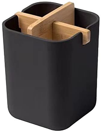 BEAUTYBIGBANG Porte-Brosse à Dents en Bambou Naturellement écologique Pot de Brosse à Dents antibactérien pour Salle de Bain Gobelet à Brosse à Dents Compact pour Un Rangement Facile