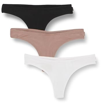 Calvin Klein Pack de 3 Braguitas Tipo Tanga para Mujer Ideal Modal Ribbed de Canalé, Multicolor (Orange Rust/Grey Sand/White), XL