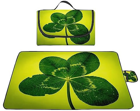 Picknickdecke 150x150cm,XXL Picknickdecke mit Wasserdichter Unterseite,Outdoor Stranddecke Sandfrei,mit Tragegriff Faltbare Picnic Blanket für Camping,Strand,Park,Familie,Konzerte Grüne Pflanzen