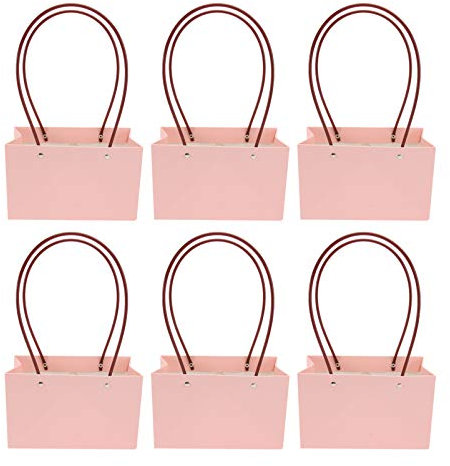 Healeved 6er-box Papiertüte Blumentüte Handliche Geschenktüte Papier Blumenstrauß Verpackung Papiertüte Geschenktüte Mit Blumen Blumengeschenk Schlauch Kind Blumenarrangement Kraftpapier