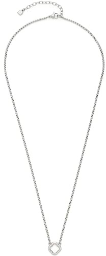 JEWELS BY LEONARDO Halskette Clip & Mix Orlanda • Venezianer-Kette aus silberfarbenem Edelstahl • Kleeblatt-Element zum Anhängen von Charms • 50-55 cm Länge • Schmuck Geschenk für Frauen • 023734