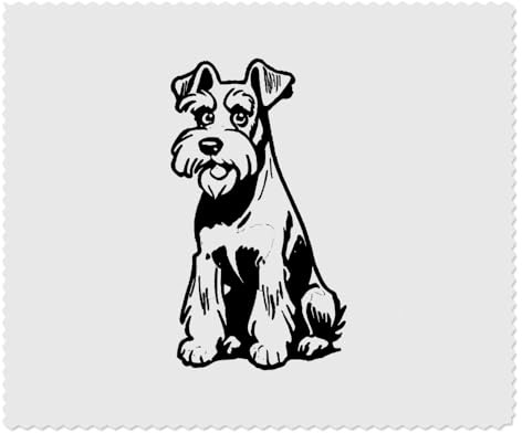 Azeeda 2 x 'Miniature Schnauzer Dog' Lens Cleaning Cloths (LC00026491) | Microfibre Cloths for Glasses, Sunglasses, Phones, Cameras and Screens
