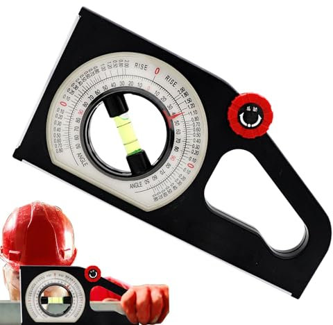 Uozonit Inclinometro meccanico portatile, misuratore di pendenza magnetico - Misuratore angolare multifunzione | Strumento di misura inclinometro multifunzionale per ingegneria edile, pendenza e