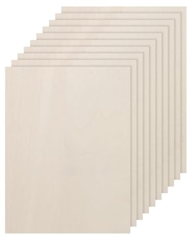 DMiotech 25 Pack 7.1 x 5 x 1/4 Inches 6mm Thick Wood Sheets Basswood Sheets Unfinished Plywood Squares Plywood for DIY Craft Laser Wood Burning Drawing