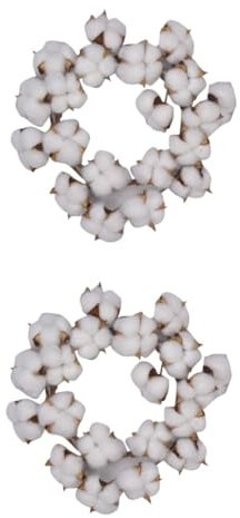 FUNOMOCYA 2 Stücke 10 Zoll Baumwolle Girlande Realistische Künstliche Getrocknete Blumen Kranz Für Tür Hochzeit Party