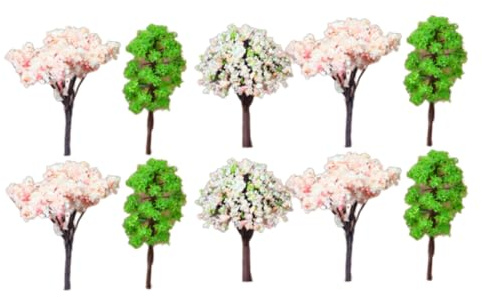 ULDIGI 15 Stück Kleiner Simulationsbäume aus Harz Mikrolandschaft Selbstgemacht Basteldekoration Kleiner Baumschmuck für Terrarien und Zufälliger Stil