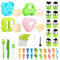 GHVACZS 40 Stück Ausstechformen Brotdose Set, Tiere Form Ausstecher Brot und GemüSe Kinder mit Bürste, Kindermesser, Tropfen, Entformungsstange, Brotaustechformen Kinder für Kuchen, Keks, Sandwich