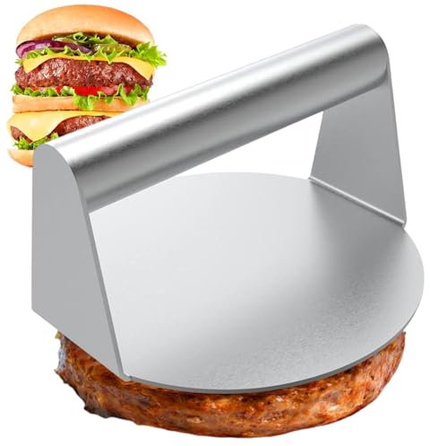 Gebrazy Prensa para Hamburguesas, 5.5 Pulgadas, Redonda, Prensa Hamburguesas,Aplastador De Hamburguesas,Smash Burger,De Acero Inoxidable,Smash Burger, Prensa para Hamburguesas