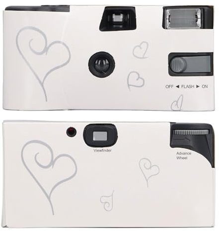 Caméra Jetable pour Mariage, Appareil Photo à Usage Unique 35 Mm avec Flash, Appareil Photo Utilise Une Fois pour Anniversaire, Concert, Voyage, Camp, Fourniture de Fête, Film