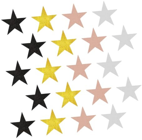 HOMSFOU 40stücke Glitzer Stern Ausschnitte Papier Sterne Niedliche Papierschnittmuster Hochzeit Party Dekoration Klassenzimmer Pinnwand Wand Party Zubehör