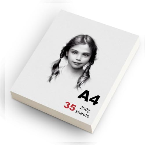 msymsyu 35 Blätter Zeichenpapier A4 200g Skizzenpapier 30x21cm | Baumwolle Lose Sketchbook Malpapier für Malen Kalligraphie üben DIY machen für Zeichenbegeisterte Illustratoren und Studenten