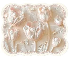 AHUAN Stromkasten Verkleidung Blumenmalerei, Magnetisch Stromzähler Box Dekoration Ohne Lochung Café, Hotel Sicherungskasten Abdeckung Wasserdicht(50 * 40cm,Flower C)