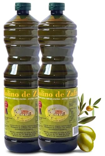 Aceite de Oliva Virgen Extra 1 Litro Premium sin Filtrar – AOVE 100% Reserva Familiar de Molino de Zafra – Cosecha Tradicional, Primera Prensada en Frío, Calidad Gourmet (MZ 1 litro (2 unidades))