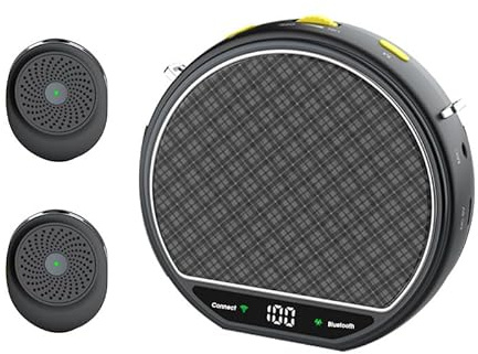 Amplificador de voz inalámbrico con micrófono de solapa magnético, altavoz Bluetooth portátil para profesores, guías turísticas, entrenadores, soporta reproducción USB, reducción de ruido DSP