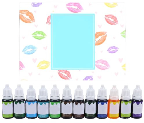 Healeved 12pcs Lip Gloss Pigment Set Pure Plant-based Coloring Pigments for Diy Cosmetic Lip Gloss Creation Green Cool Tone Shades