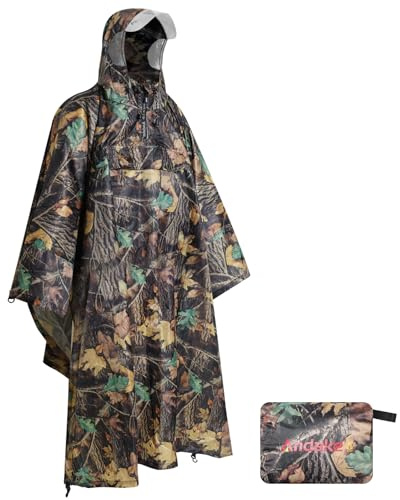 Andake Regenponcho Wasserdicht Herren Damen Regenjacke PU8000mm | Winddicht Wiederverwendbar Regenmantel Regencape Reißfest für Camping Wandern Draussen und Täglicher Gebrauch