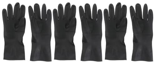 HOMSFOU 3 Paires de Moufles de Protection Antidérapants et Imperméables pour Coloration des Cheveux, en Caoutchouc et Plastique, Accessoires pour Salon de Coiffure à Usage Domestique