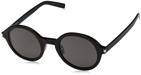 Saint Laurent Unisex-Erwachsene SL 161 SLIM 001 Sonnenbrille, Schwarz (BLACK/GREY), 48