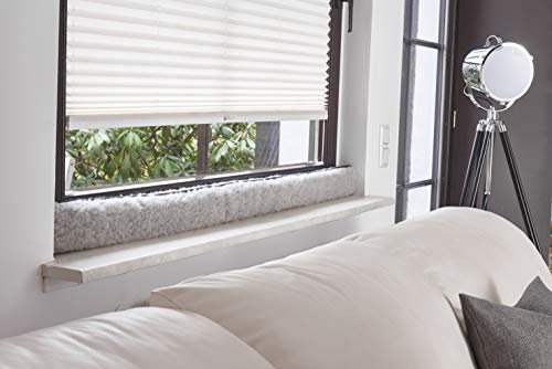 K. & N. Schurwolle 551 Schurwoll-Zugluftstopper für Fenster 120 cm, Grau