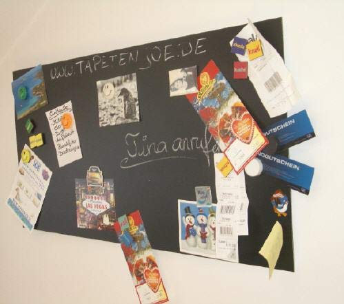 Blackboard 60x40cm Kühlschrank Magnet Tafel beschreibbar zuschneidbar Rückseite selbstklebend Farbe:Schwarz Keine China Ware