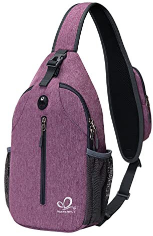 WATERFLY Sling Rucksack Sling Bag Schulterrucksack Umhängetasche Verstellbarer Rucksackgurt Wandern Brust Rucksack für Herren und Damen