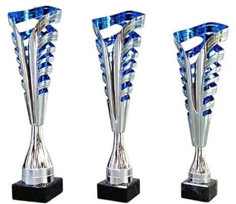 tecnocoppe Tris Coppe economiche h 38,20 36,80 33,80 cm Premiazioni Sportive Targhetta Personalizzata Omaggio