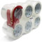 BOMEI PACK 12 Rollos Silencioso Cinta Embalar Adhesiva 48MMx 66M, para Cajas y Paquetes, 60micron Silencioso Cinta Adhesiva con dispensador