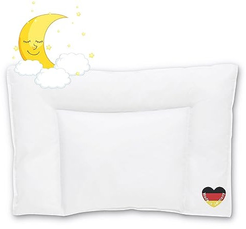 Koru Kids® Kissen Kinder – 100% Baumwolle – Kinderkissen 40x60 – 60 Grad waschbar - Kinder Kissen – Oeko-Tex – Kinderkopfkissen – allergiker geeignet – Füllung 100g Faserbällchen