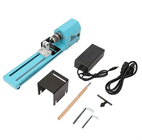 Rettificatrice, Punzonatrice elettrica in miniatura Rettificatrice Tornio per legno fai da te Spina CN 220v, Slot per scheda lama per sega in metallo, Usato per la lucidatura, Foratura