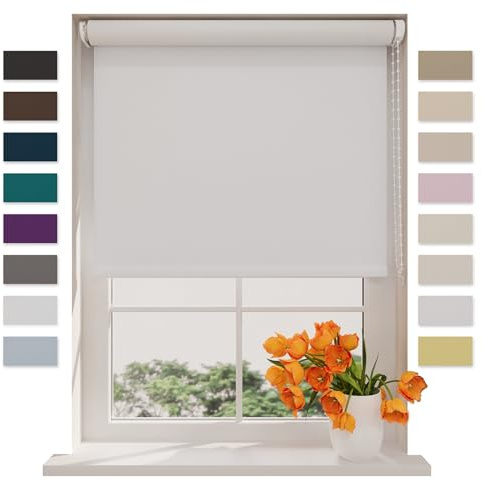 DTCH® Verdunkelungsrollo, weiß, 180 x 275 cm | Für Fenster, 100% verdunkelnd, Wand- oder Deckenmontage, Klemmfix separat erhältlich, Breiten bis 240 cm, kindersicher