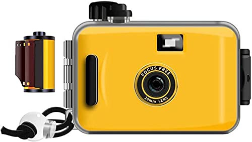 Disposable Camera Single Use Film Camera/Reusable 35mm Film Camera,One time Imaging,5m Waterproof,Retro Style Film Camera Multipack(Size:35mmFlim,Color:yellow)
