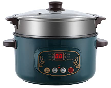 REJOON Sartén eléctrica, Olla eléctrica multifunción, Mini Olla eléctrica, Olla Caliente for el hogar, Olla eléctrica pequeña Antiadherente (Size : 28cm)