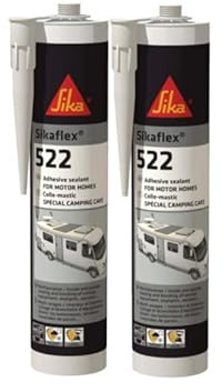 Lot de 2 Colles mastic SIKA Sikaflex 522 Caravan - Blanc - 300ml