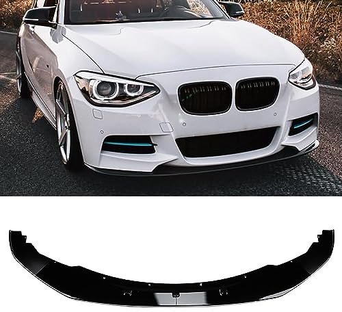 Für BMW 1er F20 F21 M Sport 2012 2013 2014 Auto Front stoßstange Splitter Lippen Diffusor Spoiler Stoßstange Karosserie verkleidung außen Schutz,A-Glossy Black